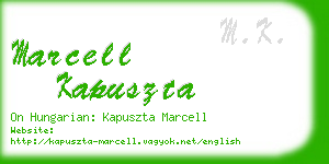 marcell kapuszta business card